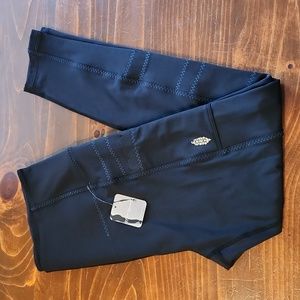 Free People Leggings Black with Blue Stitching Medium